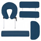 Saloniture Professional Portable Massage Table with Backrest - Blue