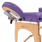 Saloniture Professional Portable Massage Table with Backrest - Lavender