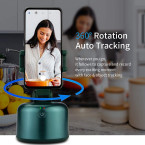 Smart Tracking Holder, 360° Rotation Auto Face Object Tracking Camera Mount Intelligent Follow Portable Smart Selfie Stick Smartphone Shooting Holder AI Gimbal Selfie Robot for Vlog Live Stream