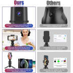 Fast Auto Tracking Tripod, NO APP Required, 355° Rotation Smart Selfie Stick Shooting Holder Camera Mount for iPhone or Android