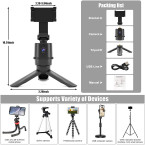 Fast Auto Tracking Tripod, NO APP Required, 355° Rotation Smart Selfie Stick Shooting Holder Camera Mount for iPhone or Android