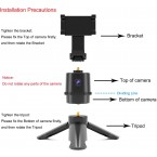 Fast Auto Tracking Tripod, NO APP Required, 355° Rotation Smart Selfie Stick Shooting Holder Camera Mount for iPhone or Android
