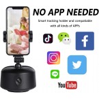 beyonday Smart Portable Tracking Selfie Stick, 360°Rotation Auto Face Object Tracking Camera Tripod Holder, NO APP Required, Smart Shooting Cell Phone Camera Vlog Shooting Mount Holder (Black)
