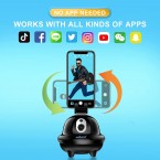 Auto Face Tracking Tripod, 360° Rotation Phone Camera Mount, No App, Battery Operated Smart Shooting Holder for Tiktok Video, YouTube Video, Live Stream, Instagram(NO APP Required)