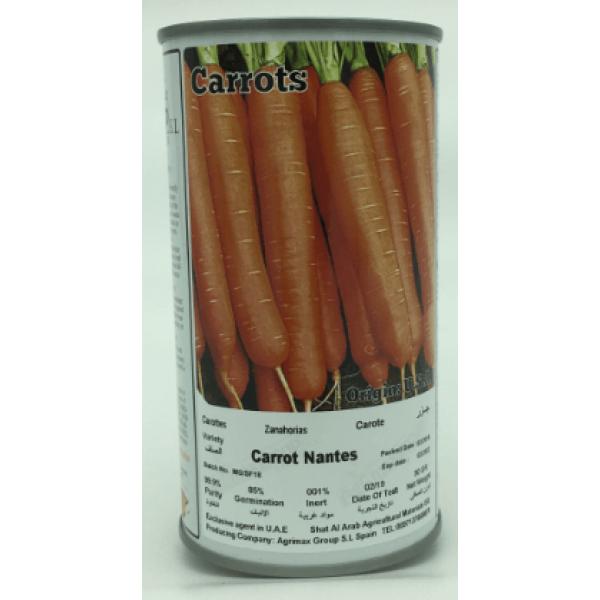 Carrots Nantes Seeds Tin