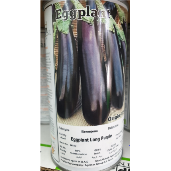 Eggplant Long Purple Seeds Tin