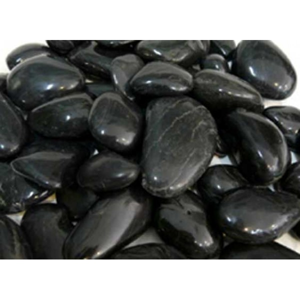 High Polished Black Pebbles 3-5cm