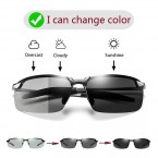 Men change color night driving glasses photochromic polarized sunglasses