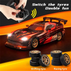 JJRC Q116 1 / 16 16 Km / h Dodge Drifting Car 2.4GHz 4WD RC Racing Car with Front / Rear Lights - Black
