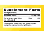 Country Life Zinc 50 mg (Amino Acid Chelate), Tablets, 100-Count