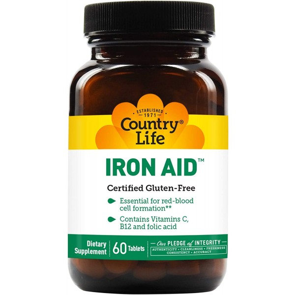 Country Life Iron Aid, 60-Count