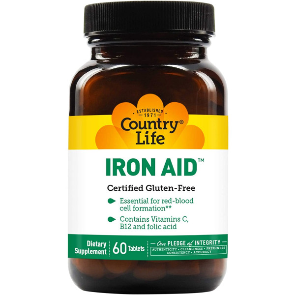 Country Life Iron Aid, 60-count