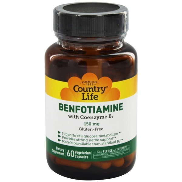 Country Life Vitamin B1 With Benfotiamine Capsul..