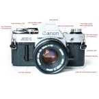 Original Canon AE-1 35mm Film Camera w/ 50mm 1:1.8 Lens sale in UAE