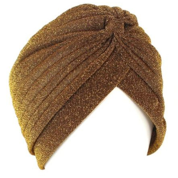 Bling Gold Silk Headband Knot Twist Turban Cap W..