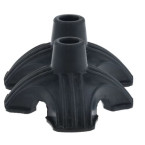 2 Pieces Anti Slip Quad Rubber Replacement Tip Base For Elderly Cane Walking Stick Crutches 7/8 Inches