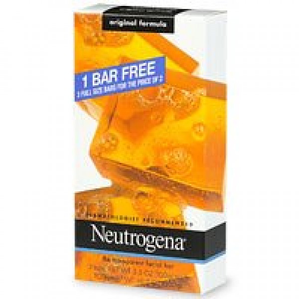 Neutrogena Transparent Facial Bar Bonus Pack, Original Formula