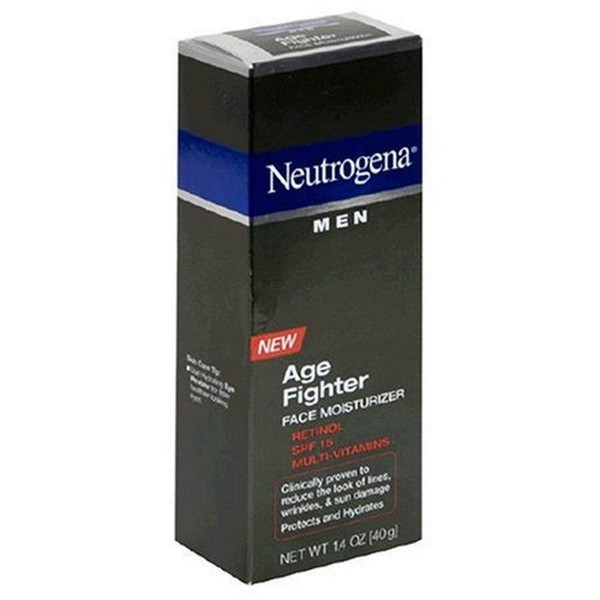 Neutrogena Age Fighter Anti-Wrinkle Face Moisturizer for Men, Daily Oil-Free Face Lotion with Retinol, Multi-Vitamins, and Broad Spectrum SPF 15 Sunscreen