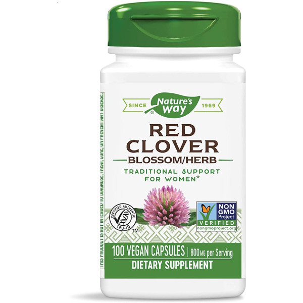 Natures Way Red Clover Blossom, 400mg 100 Capsules