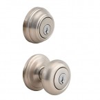 Kwikset 991 Juno Entry Knob And Single Cylinder Deadbolt Combo Pack Featuring Smartkey In Satin Nickel Sale In Pakistan