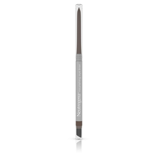 Neutrogena Nourishing Eyeliner Pencil, Built-in Sharpener for Precise Application and Smudger for Soft Smokey Look, Luminous, Nonfading and Nonsmudging Spiced Chocolate
