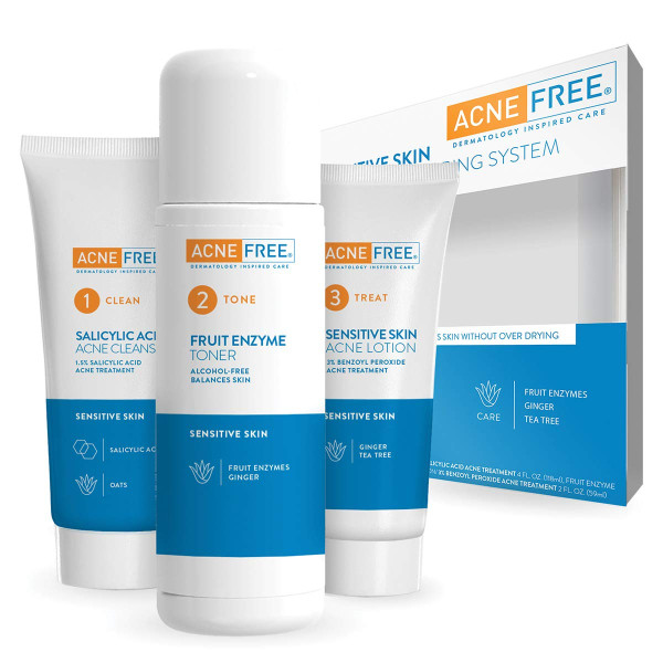 Acnefree 3 Step Acne Treatment Kit Salicylic Aci..