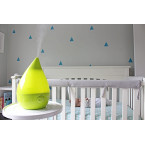 Crane Drop Ultrasonic Cool Mist Humidifier, Filter Free, 1 Gallon, 500 Sq Ft Coverage, Air Humidifier for Plants Home Bedroom Baby Nursery and Office, Green