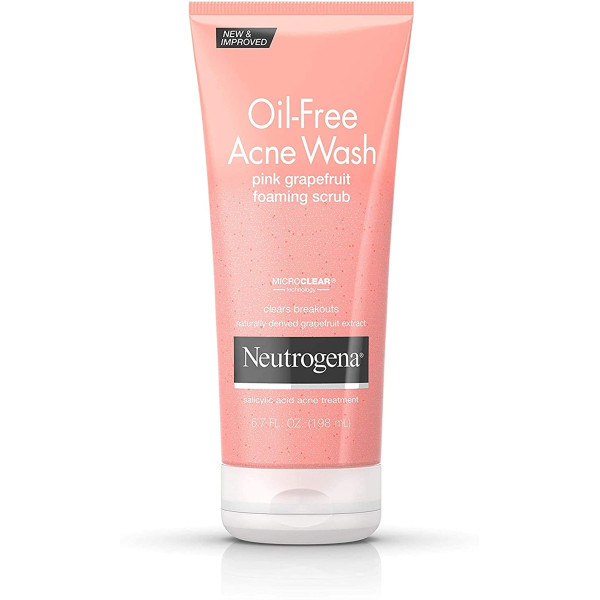 Neutrogena Oil-free Acne Wash Scrub, Pink Grapef..
