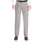 Buy Two Tone Herringbone Expandable Waist Pleat Front Dress Pant for Men by Haggar Imported from USA