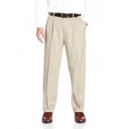 Men's Two Tone Herringbone Expandable Waist Pleat Front Dress Pant by Haggar now in UAE