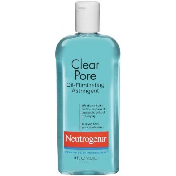 Neutrogena Clear Pore Oil-Eliminating Astringent with Salicylic Acid, Pore Clearing Treatment for Acne-Prone Skin