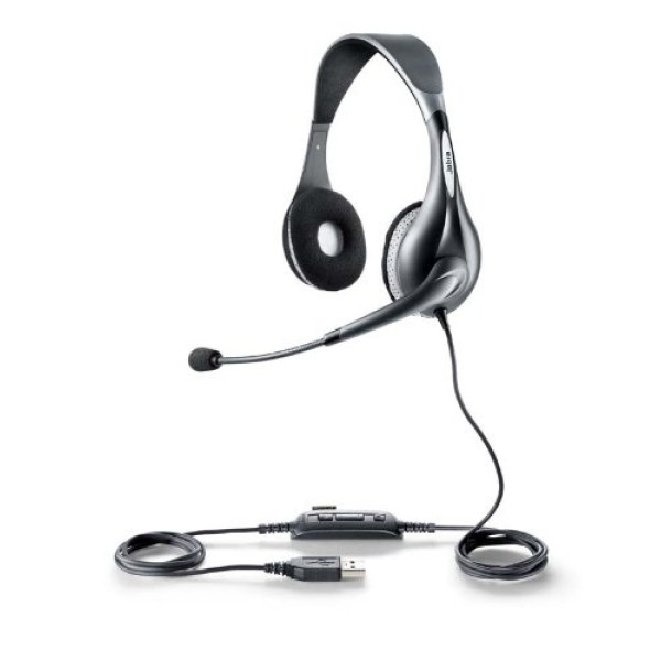 Original Jabra UC VOICE 150 MS Duo Lync Optimized Corded Headset for Softphone online in UAE