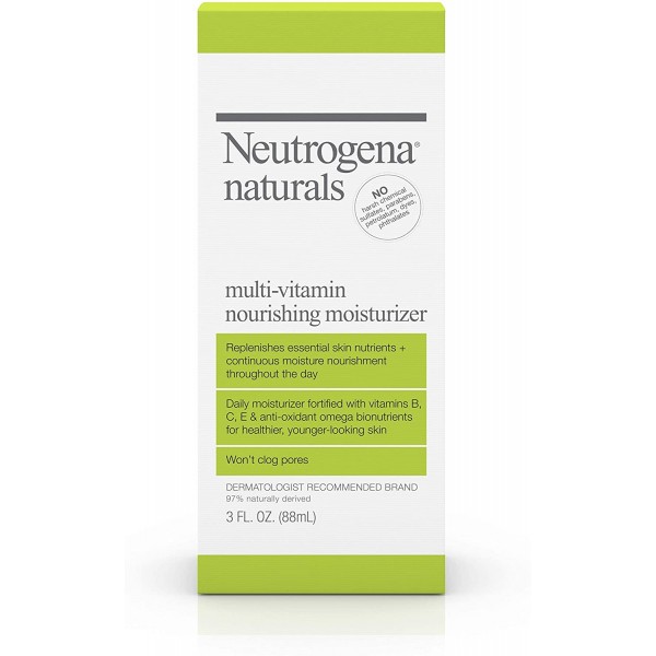Neutrogena Naturals Multi-Vitamin Nourishing Daily Face Moisturizer with Antioxidant Bionutrients & Vitamins B, C & E, Non-Comedogenic & Sulfate-, Paraben-, Phthalate