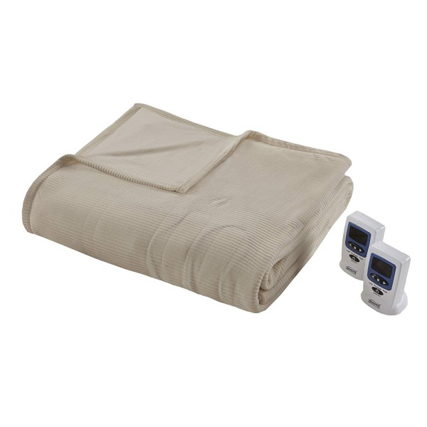 shop imported soft microfleece electric heated blanket by beautyrest