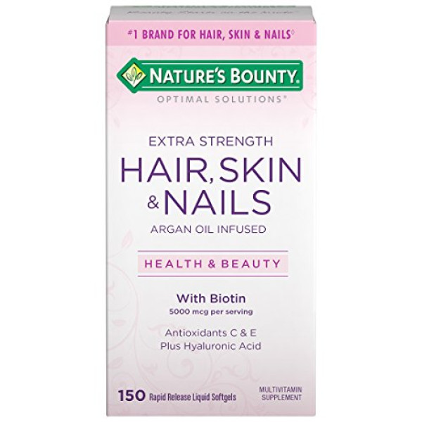 Buy Multivitamin Supplement for Hair Skin & Nails Extra Strength by Nature's Bounty Made in USA