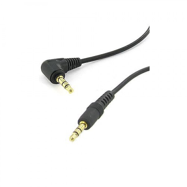 6 inch 3.5mm Male Right Angle to 3.5mm Male Gold Stereo Audio Cable imported from USA