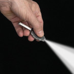 Nite Ize Radiant MicroLight, 6 Lumen LED Key Chain Flashlight With Clip, Black Body With White LED