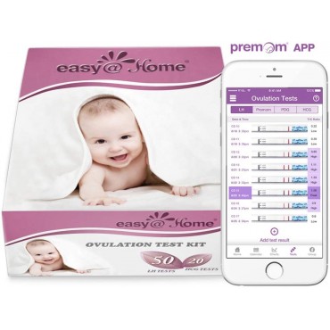 50 Ovulation Test Strips and 20 Pregnancy Test Strips Combo Kit by Easy@Home Online in UAE