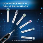 Oral-B 7000 SmartSeries Rechargeable Power Electric Toothbrush with 3 Replacement Brush Heads, Bluetooth Connectivity and Travel Case, Black, Powered