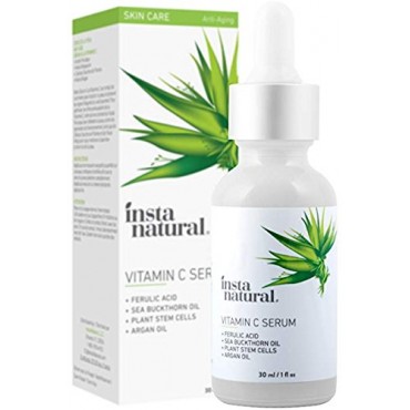InstaNatural Vitamin C Serum with Hyaluronic Acid & Vit E - Anti Wrinkle Reducer Formula for Face sale in UAE