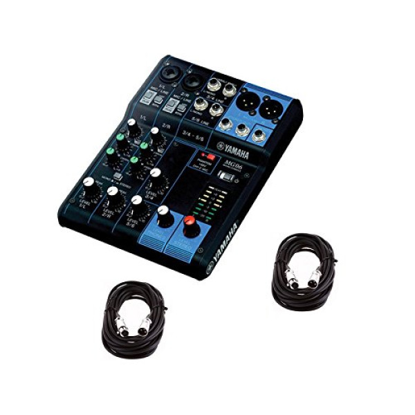 Original Yamaha Mg06 6-input Stereo Mixer W/ (2)..