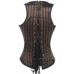 Buy Camellias Womens Gothic Steampunk Tesla Steel Boned Underbust Waist Training Corsets Vest Imported from USA