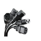 CablesOnline Short 3-Conductor PC Power Cord, 1Feet, 18AWG, NEMA 5-15p to IEC C13 Cable (5 Pack) (PC-111-5)