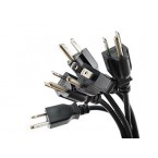 CablesOnline Short 3-Conductor PC Power Cord, 1Feet, 18AWG, NEMA 5-15p to IEC C13 Cable (5 Pack) (PC-111-5)
