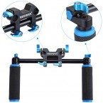 Original Neewer DSLR Dual Handle Hand Grip for Shoulder Pad Chest Steady 15mm Rail Rod Rig Support System Imported from USA