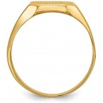 14k Yellow Gold 9.0x10.5mm Mens Signet Band Ring Size 9.00 Man Fine Jewelry For Dad Mens Gifts For Him