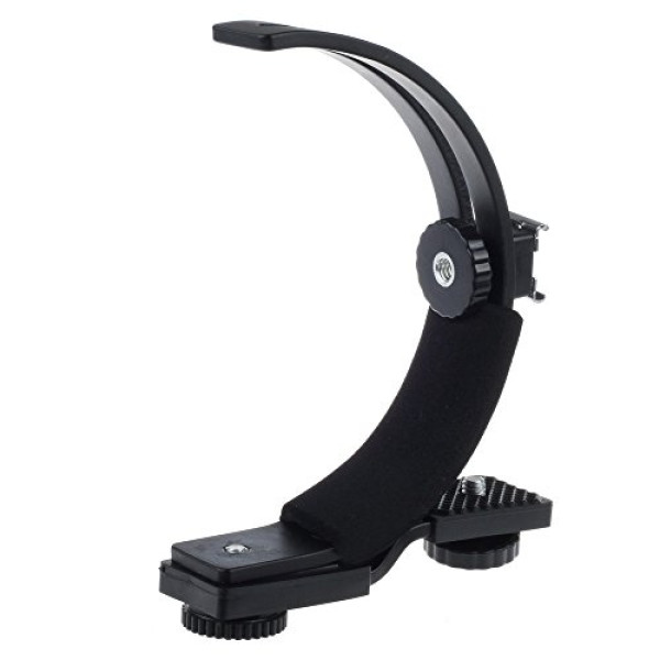 Fotga C-shape Hot Shoe Flash Bracket For Continu..