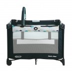 Graco Pack and Play On the Go Playard | Includes Full-Size Infant Bassinet, Push Button Compact Fold, Stratus