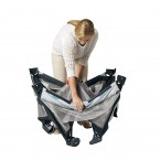 Graco Pack and Play On the Go Playard | Includes Full-Size Infant Bassinet, Push Button Compact Fold, Stratus