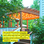 Brightech Ambience Pro - Waterproof LED Outdoor String Lights - Hanging, Dimmable 2W Vintage Edison Bulbs - 48 Ft Commercial Grade Patio Lights Create Cafe Ambience in Your Backyard